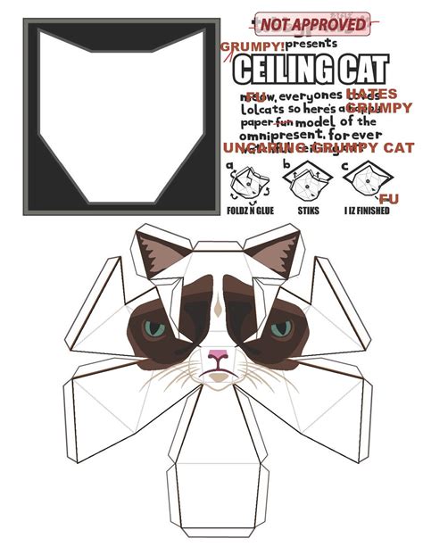 Free Papercraft Template Printable Cat Papercraft