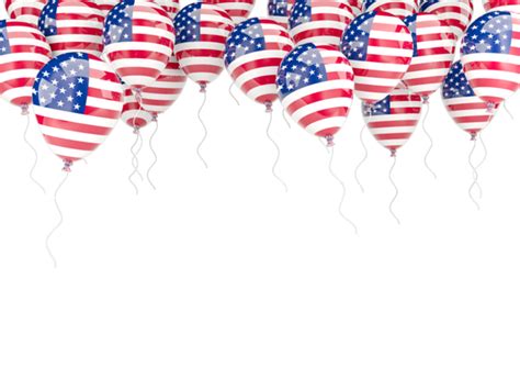 Balloons Frame Illustration Of Flag Of United States Of America