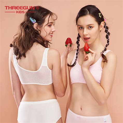 Threegun X Disney Wireless Cotton Training Bra For Teenage Puberty Girls Undershirts Brassiere