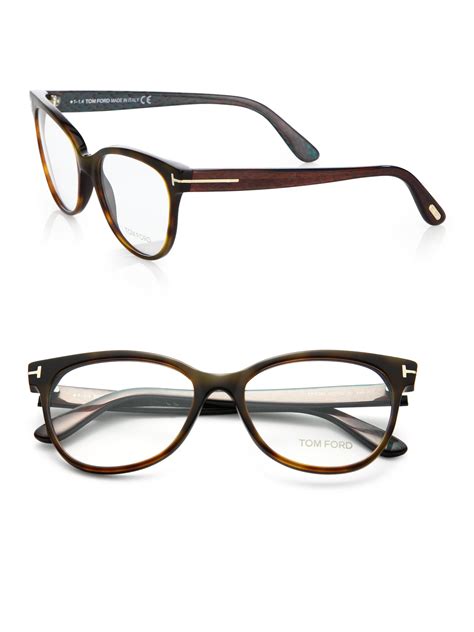 lyst tom ford cat s eye optical glasses in brown