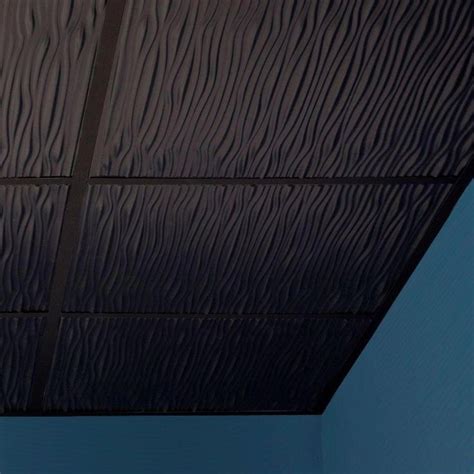 Black Drop Ceiling Tiles Basement Aristocrat Black 2x4 By