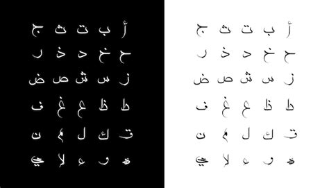 Premium Vector Arabic Calligraphy Alphabet Translated Abc Arabic Letters Alphabet Font