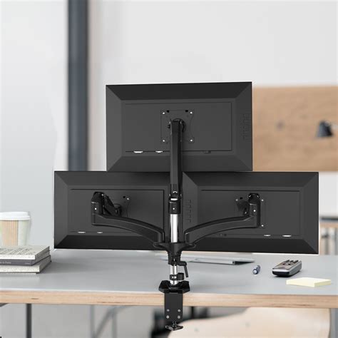 Triple Monitor Mount Fully Adjustable Adjustable Desk Monitor Mount