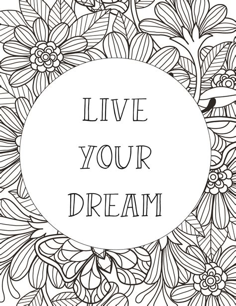 50 Best Printable Inspirational Quote Coloring Pages World Of Printables