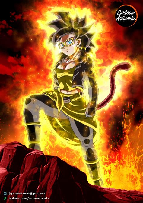 OC Girl Super Saiyan COMMISSION By CartoonArtworks On DeviantArt Anime Dragon Ball