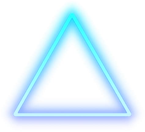 Download Triangle Blue Glow Light Shape Cool Neon Png For Picsart Png
