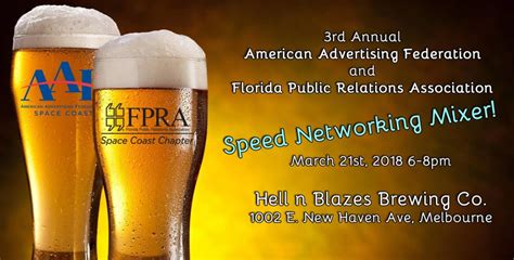 March 21 Beers And Peers Speed Networking Mixer Space Coast Fpra