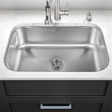 Undermount kitchen sinks are not only attractive to look at, but they're also practical. Vigo 30 inch Undermount Single Bowl 18 Gauge Stainless ...