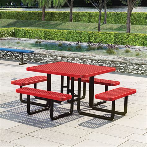 National outdoor furniture has patio table sets and metal patio tables and chairs in a design that will suit your needs. 46" Square Expanded Metal Table - OfficeSource Furniture