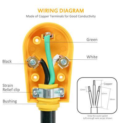 125V 30Amp RV Replacement Male Plug Yellow Grip Handle ...