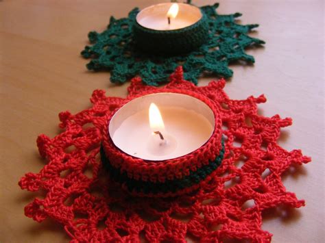 Christmas Crochet Candle Holder Pdf Pattern Etsy