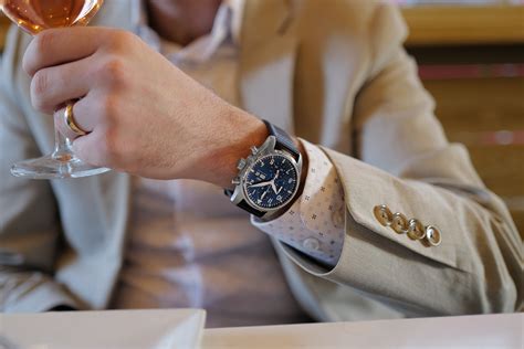 hands on taking the 41mm iwc pilot s chronograph out for a meal hodinkee