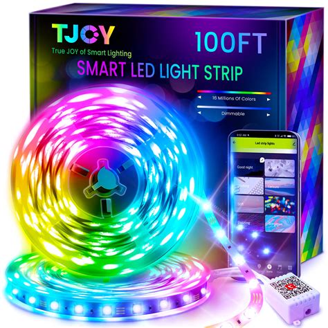 Buy Tjoy 100ft Smart Led Strip Lights For Bedroom Alexa Led Light