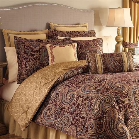 The Regalia Bedding Collection Features An Intricate Paisley Jacquard