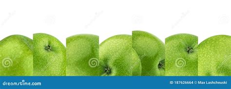 Green Apple Texture Isolated On White Background Stock Photo Image Of