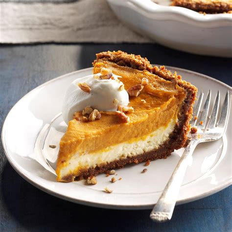 double layer pumpkin cheesecake recipe taste of home