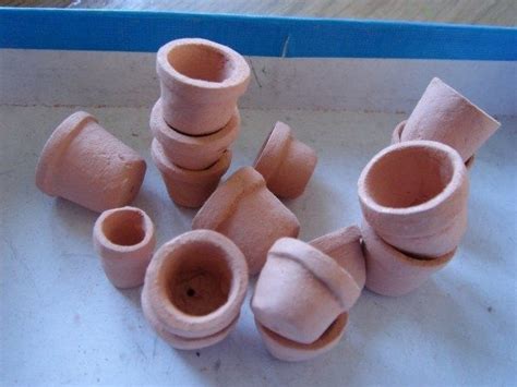 Tutorial Tiny Terracotta Pots Miniature Clay Pots Dollhouse