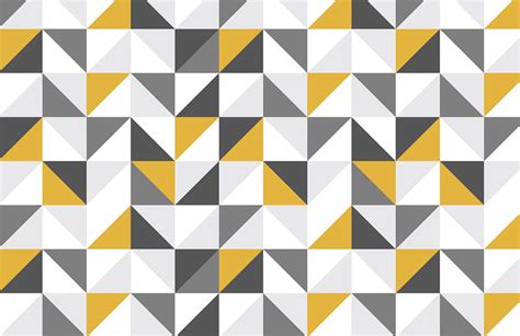 Yellow And Grey Abstract Geometric Design Plain Wall Yellow And Grey