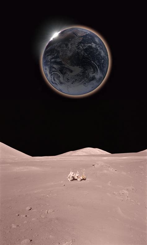 Apod 2007 March 2 Solar Eclipse From The Moon