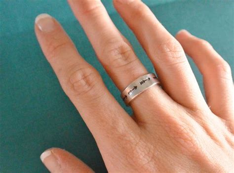 Arrows Hand Stamped Cuff Band Ring By Stampedexpressionsco On Etsy Hand