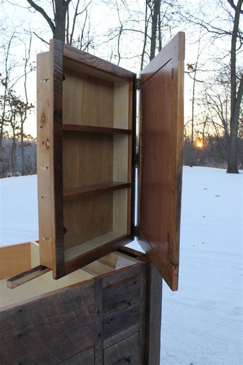 New listingdouble mirror door bathroom wooden cabinet indoor wall mountable bathroom shelf. Rustic Medicine Cabinet Recessed w/Mirror Frame by Keeriah ...