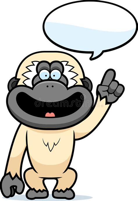 Cartoon Gibbon Talking Stock Vector Image 47479058