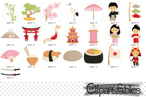 Cute Japan Tradition Clipart Japanese Clip Art Travel Clipart By
