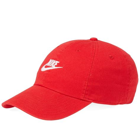Nike Futura Washed H86 Cap University Red And White End Es