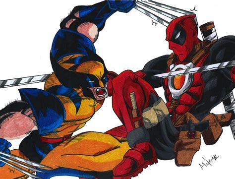 Deadpool Vs Wolverine By Mikees On Deviantart Wolverine Deadpool