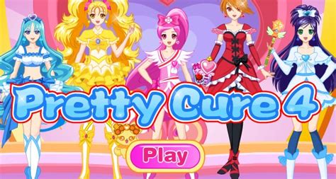 Pretty Cure 4 Dress Up Play Game