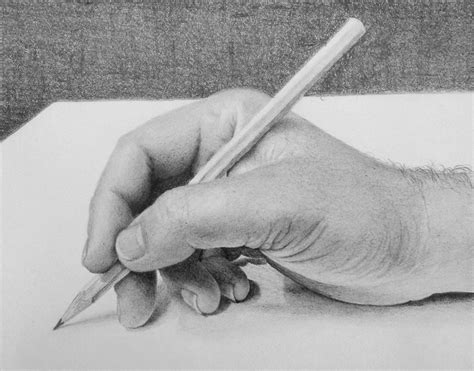How To Draw A Hand Holding A Pencil