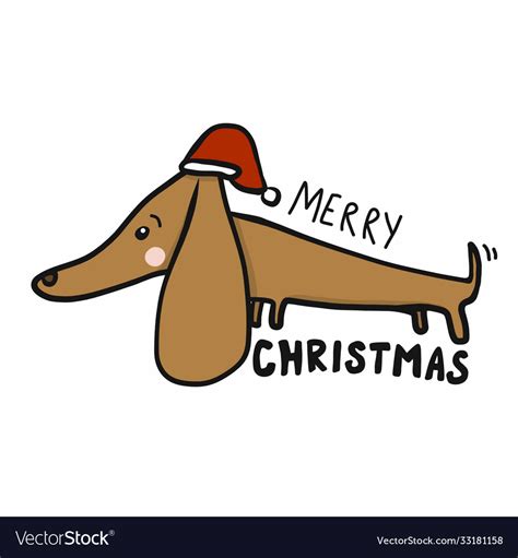 Merry Christmas Dachshund  Vlrengbr