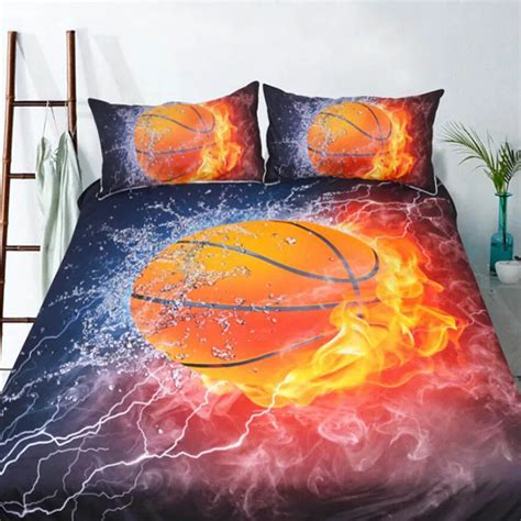 3pcslot Basketball Print Queen Comforter Sets Bedding King Twin Size