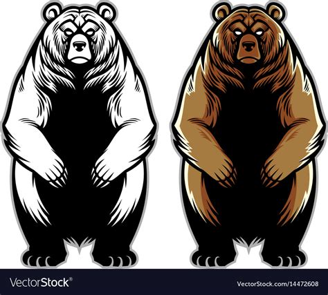 Grizzly Bear Royalty Free Vector Image Vectorstock