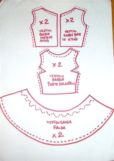 Dress Pattern Patrones De Barbie Patrones De Ropa De Muñeca Ropa