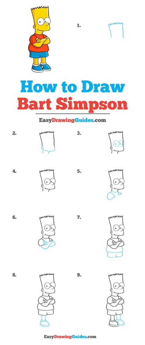 How To Draw Bart Simpson Really Easy Drawing Tutorial Simpsons