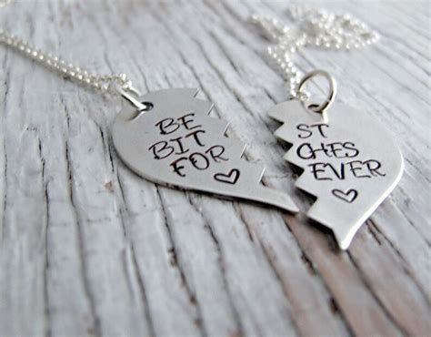 Best Bitches Forever Necklace Hand Stamped Best Friend Etsy
