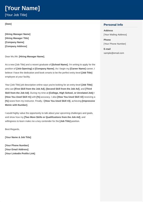 Expected date of august 2009. General Cover Letter That's Not Generic | Sample, Template ...