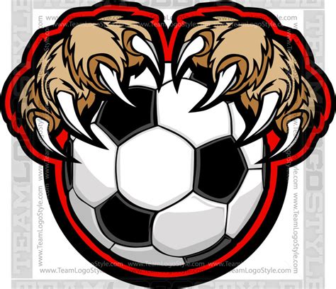Cougar Soccer Logo Vector Clipart Cougar Claws