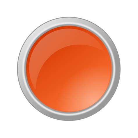 Free Clip Art Glossy Orange Button By Rygle