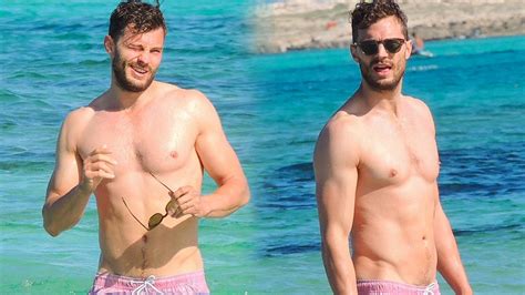 Hunk Alert Fifty Shades Of Grey Jamie Dornan Shirtless On The Beach In Ibiza Sexy Photos