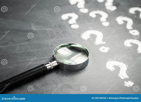 Magnifying Glass And Many Question Marks Stock Photo Image Of Mark