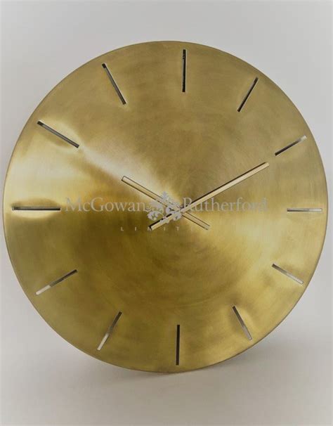 Extra Large Brushed Brass Wall Clock Eyres Furniture
