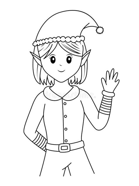 Christmas Elf Outline Stock Illustrations 928 Christmas Elf Outline