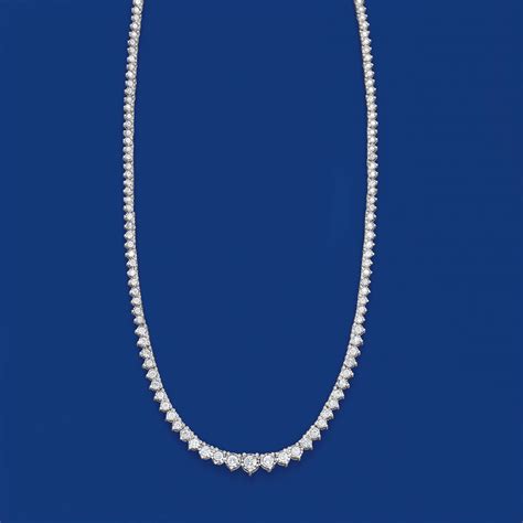 300 Ct Tw Diamond Tennis Necklace In Sterling Silver Ross Simons