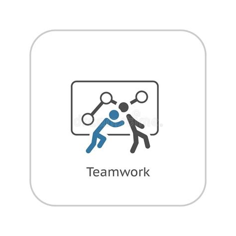 Teamwork Icon Flat Design Stock Illustration Illustration Of