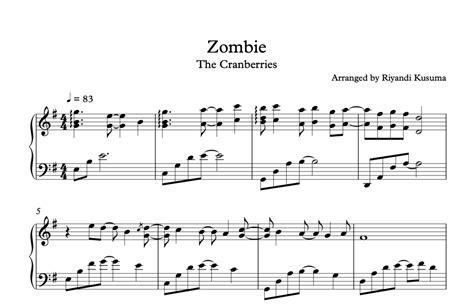 The Cranberries Zombie Sheet Music