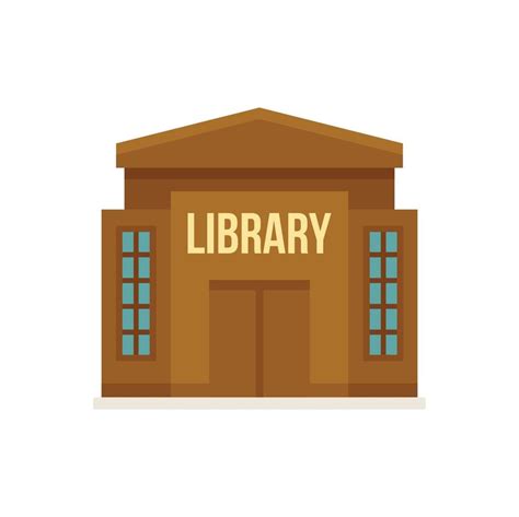 Library Building Icon Flat Isolated Vector 15030889 Vector Art At Vecteezy