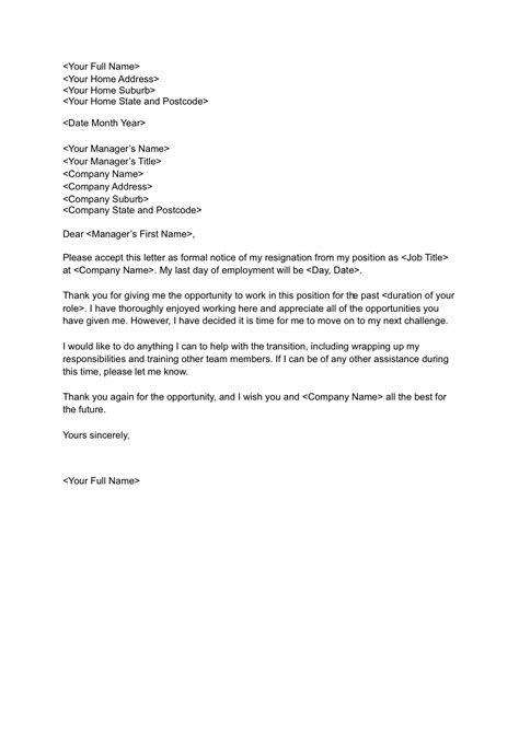 Sample Resignation Letter One Month Notice For Your Needs Letter