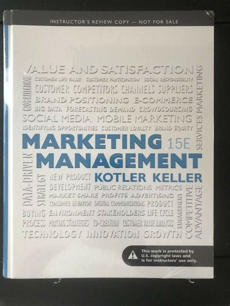 Marketing Management 15th Edition Kotler Keller Instructors Edition